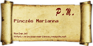 Pinczés Marianna névjegykártya