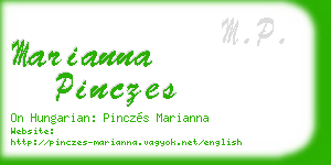 marianna pinczes business card